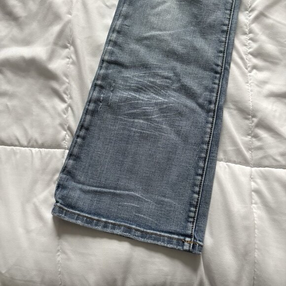 Rerock For Express Jeans Womens 8S Blue Denim Cotton Low Rise Boot Cut VTG Y2K - Picture 3 of 15